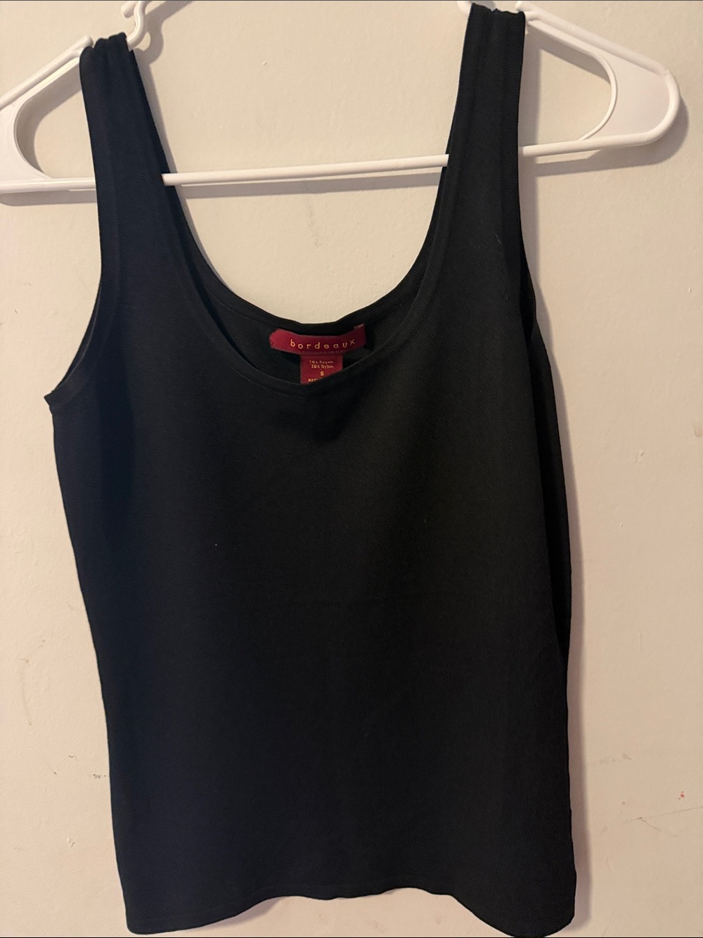 Bordeaux Black Scoop Tank Top